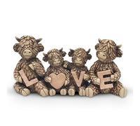 Lesser & Pavey Hughie Highland Cows Love Figurine For Home & Office | Home Decor Ornaments Gift For Women & Men | Beautiful Figurine For Indoor & Outdoor | Living Room Decor Ornaments