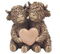 Lesser & Pavey Hughie Highland Cows True Love Figurine For Home & Office | Home Decor Ornaments Gift For Women & Men | Beautiful Figurine For Indoor & Outdoor | Living Room Decor Ornaments