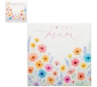 Lesser & Pavey I Love You Mum Range I Love You Mum Coaster | Durable Drinks Coasters For Tea Coffee And Cold Drinks | Stylish Home Décor Accent For Dining Tables And Living Spaces