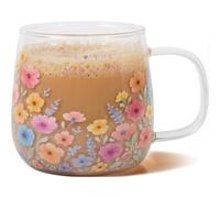 Lesser & Pavey I Love You Mum Range Mum Glass Mug for Coffee, Tea and Hot Drinks | Reusable Glass Tea & Coffee Mugs for Daily Use | Mother's Day & Birthday Gifts for Women