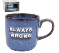 Lesser & Pavey Just Saying Always Wrong Mug | Fun Bone China Coffee & Tea Cup | Large Everyday Mug | Humorous Gift for Family & Friends | Stylish Home & Office Drinkware