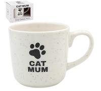 Lesser & Pavey Just Saying Cat Mum Mug 370ml | Stoneware, Hot & Cold Drinks, Home & Office, Durable, Easy-To-Hold