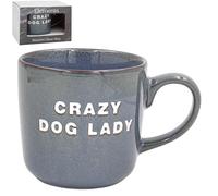 Lesser & Pavey Just Saying Crazy Dog Lady Mug Blue | Fun Dog Lover Coffee Mug | Large Tea & Coffee Cup | Everyday Bone China Drinkware