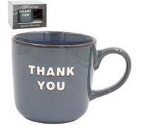 Lesser & Pavey Just Saying Thank You Mug Blue/Grey | Appreciation Coffee Cup Gift | Large Tea & Coffee Mug | Bone China Drinkware | Thoughtful Thank You Present