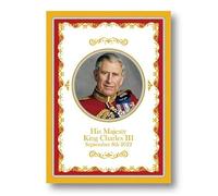 Lesser & Pavey King Charles III Coronation Magnet 8cm x 6cm, Red, White, Gold, (LP18226)