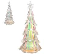 Lesser & Pavey Led Colour Changing Ice Acrylic Battery Operated/USB, 28cm Christmas Tree Decoration Ornament