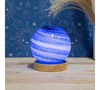 Lesser & Pavey LED Cosmic Planet Lamp Dark Blue | USB Powered LED Night Light | Touch-Control Bedside Table Lamp | Soft Glow Desk & Bedroom Lighting | Kids & Adults Ambient Lamp