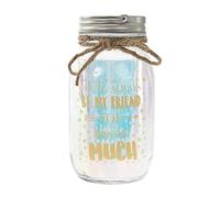 Lesser & Pavey LED Light Up Firefly Glass Fairy Mason Jar Birthday Gift Always Be My Friend
