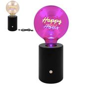 Lesser & Pavey LED Text Lamp Happy Hour Night Lights | Gift for Your Loved Ones | Living Room Décor Night Lamp | Decorative Night Lights for Home & Office