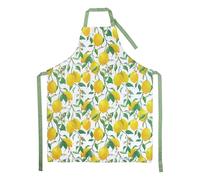 Lesser & Pavey Lemon Grove Apron For Cooking & Work | Cotton Material Adjustable Neck Strap Apron with Center Pocket | Long Ties for Chef, Women & Men Ideal For Cooking, Parties & Wedding Works