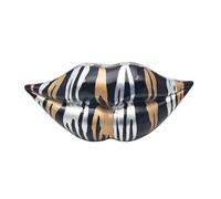 Lesser & Pavey Lips Gold, Blk & Silver Large Figurine For Home & Office | Home Decor Ornaments Gift For Women & Men | Beautiful Figurine For Indoor & Outdoor | Living Room Decor Ornaments