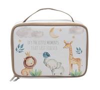 Lesser & Pavey Little Moments Animals Lunch Bag for Kids | Portable School Lunch Box Bag with Zip Closure & Top Handle | Reusable Lunch Box Bag Suitable for School, Picnic, Casual Outings