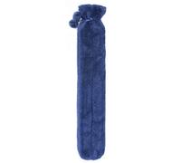 Lesser & Pavey Long Hot Water Bottle with Cover UK for Muscle Pain Relief - Blue Extra Long Bottle for Winter Season - Cozy and Comfy