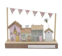 Lesser & Pavey Love & Affection Home Sweet Home Wooden House Triple Ornaments For Home Decor and Gifts For Women & Men | House For Shelves & Living Room Accessories | Decorative Home Accessories