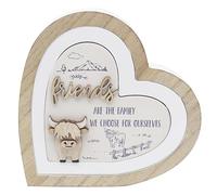 Lesser & Pavey Love & Affection Highland Cow 3D Wooden Heart Love Plaque For Home Decor | Friendship Gifts For Women & Men | Plaques For Shelves & Living Room Accessories | Decorative Home Accessories