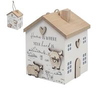 Lesser & Pavey Love & Affection Highland Cow Wooden Doorstop for Home & Office | Decorative Door Stopper for All Rooms | Lovely Door Stop for Everyday Use | Ideal Door Wedges Indoors for Floor