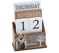 Wooden Perpetual Calendar Desktop Eternal Calendar Blocks - No Place Home