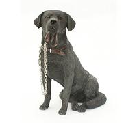 Lesser & Pavey LP08280 Sitting Walkies Black Labrador, Resin, h17cm