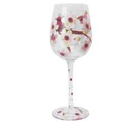 Lesser & Pavey Lynsey Johnstone Blossom Wine Glass | Hand Printed and Ml Floral Drinking Glass for Red & White Wine | Stylish Gift for Women, Mums & Friends | Decorative Glassware for Parties