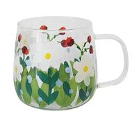 Lesser & Pavey Lynsey Johnstone Daisies Cup for Hot Drinks | Travel Mug for Coffee Tea or Hot Chocolate | Hand Printed and Ml Glass Coffee Mugs | Thermal Cup for Home, Office, or Travel