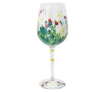 Lesser & Pavey Lynsey Johnstone Daisies Wine Glass for Red & White Wine | Hand Printed and Ml Floral Drinking Glass for Home & Parties | Elegant Gift Idea for Women, Mums & Friends