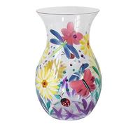 Lesser & Pavey Lynsey Johnstone Pink Gerbera Vase For Home & Office | Beautiful Flower Vase For Living Room | Ceramic Decorative Flower Holder | Home Décor Floral Print Flower Vase