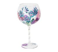 Lesser & Pavey Lynsey Johnstone Pink Gerberas Gin Glass for Home, Kitchen, Restaurant & Parties | Lovely Gin Glassware for Drinks | Lovely Gift for Women, Men, Wedding & Christmas