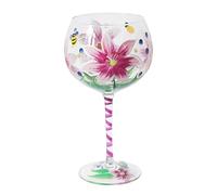 Lesser & Pavey Lynsey Johnstone Pink Lilies Gin Glass for Home, Kitchen, Restaurant & Parties | Lovely Gin Glassware for Drinks | Lovely Gift for Women, Men, Wedding & Christmas