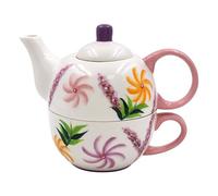 Lesser & Pavey Lynsey Johnstone Sunflowers Tea for One | Lovely Design Tea Pot & Cup Set | Ceramic Tea Pot Gift Set | Beautiful Printed Tea Pot for Home & Office