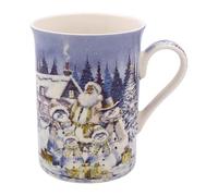Lesser & Pavey Macneil Traditional White Christmas Mug - Gift Idea for Christmas - Santa, Snowman Themed, UK Design, Hot Drinks, Tea, Coffee Mug