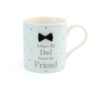 Lesser & Pavey Mad Dots Black Tie Dad Mug, Fine China, Blue, 8.5 x 8.5 x 9 cm