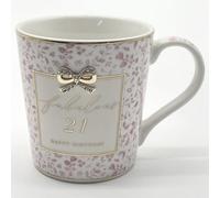 Lesser & PAVEY Madelaine 21st Birthday Mug Madelaine by Hearts Design, Tea and Coffee Mugs for Hot Drinks | Fine China Printed Mugs for Kitchen & Home | Reusable Ceramic Cups for Every Occasion
