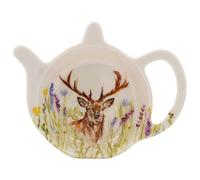 LESSER & PAVEY Melamine Teabag Tidy Rest Drip Tray Plate Highland Stag Animal Nature Print
