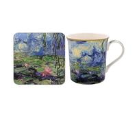 Lesser & Pavey Monet Mug & Coaster | Ceramic Mug & Coaster for Home or Work | Premium Design Mug & Coaster Set for All Occasions | Lovely Mug & Coaster - Claude Monet