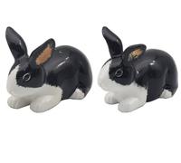 Lesser & Pavey Rabbits Salt & Pepper Set for All Types of Kitchen | Ceramic Salt & Pepper Shaker Set | Lovely Salt & Pepper Pots | Salt Shaker & Pepper Shaker Suitable for Home or Office