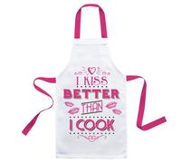 Lesser & Pavey Novelty Kitchen Apron White/Pink in White Lesser & Pavey White
