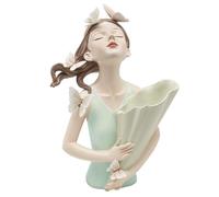 Lesser & Pavey Papillon Chic Green Girl Figurine 32cm | Home Decor Ornament for Offices | Elegant Fairy Statue for Living Rooms | Lovely Indoor Decorative Piece