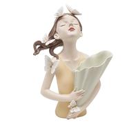 Lesser & Pavey Papillon Chic Vase Peach 32cm Girl Figurine For Home & Office | Home Décor Ornament Gift For Women | Living Room Elegant Fairy Girl Statue | Lovely Indoor Figurine Ornament