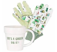 Lesser & Pavey Plant Pot Mug & Gloves Gift Set for Her - Life's A Garden Lesser & Pavey Multicolor