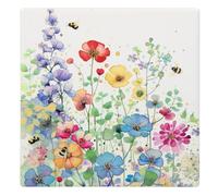 Lesser & Pavey Portfolio Floral Meadow Coaster Bug Art For Home & Office | Stylish Coasters For Kitchen & Dining | Durable Drinks Coasters For Tabletops | Decorative Home Accessories for Drink & Table