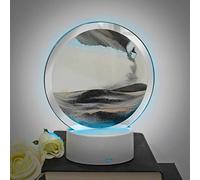 Lesser & Pavey Quicksand Lamp with Light for Decor | Rotatable Moving Sand Art Lamp for Night Light | Artistic Gift for Home Decor & Desk Lamp - Quicksand Lamp Black & White