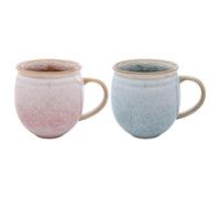 Lesser & Pavey Reactive Glaze Mugs Set of 2 | Ceramic Coffee Mugs Set for Home or Work | Designed By Elements | Lovely Mugs for Tea, Coffee & Hot Drinks