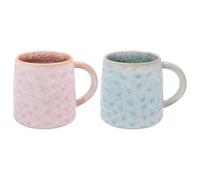 Lesser & Pavey Reactive Glaze Mugs Set of 2 | Ceramic Coffee Mugs Set for Home or Work | Designed By Elements | Lovely Mugs for Tea, Coffee & Hot Drinks