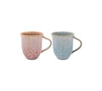 Lesser & Pavey Reactive Glaze Mugs Set of 2 | Ceramic Coffee Mugs Set for Home or Work | Designed By Elements | Lovely Mugs for Tea, Coffee & Hot Drinks