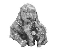 Lesser & Pavey Reflections Silver Resign Animal Ornament - Elephant and Calf