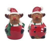 Lesser & Pavey Reindeer Salt & Pepper Shakers Set of 2 | Festive Holiday Tableware for Christmas Dining | Adorable Reindeer Design | Perfect Seasonal Kitchen Accessory & Gift for Christmas Lovers
