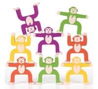 Lesser & Pavey Retro Games Balancing Monkey Game for Kids and Adults - Fun Skill and Strategy Challenge - Classic Colourful Wooden Monkeys for Family Play, Parties and Gift Giving