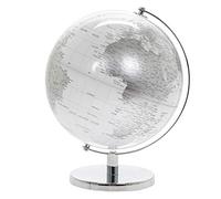 Lesser & Pavey Rotating Silver & White World Globe