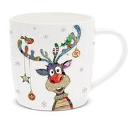 Lesser & Pavey Rudolph Mug for Hot Drinks | Reusable Fine China Coffee Cups for Kitchen & Home | Durable Printed Tea Mugs for Every Occasion | Long-Lasting Cup for All Types of Beverages