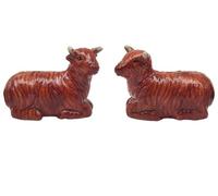 Lesser & Pavey Salt & Pepper Set for All Types of Kitchen | Ceramic Salt & Pepper Shaker Set | Lovely Salt & Pepper Pots | Salt Shaker & Pepper Shaker Suitable for Home (Highland Cow)
